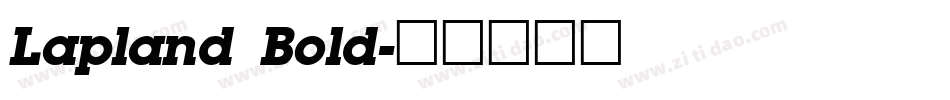 Lapland Bold字体转换